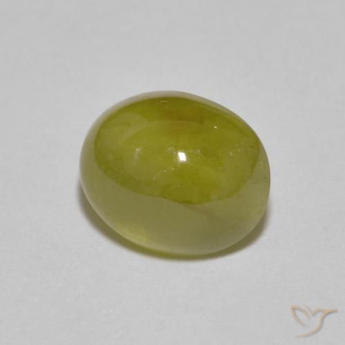 9,17 ctw natürlicher gelblich-grün Sphene, Oval, Lichtdurchlässig