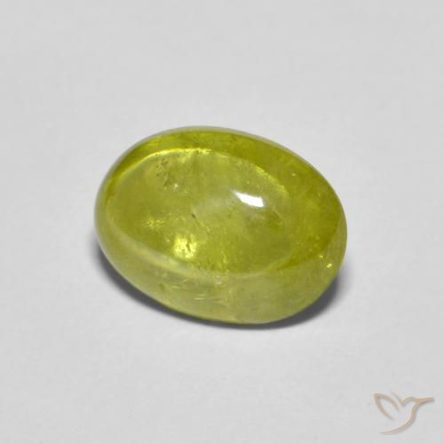 9,17 ctw natürlicher Warmes Erdgrün Sphene, Oval, Transparent