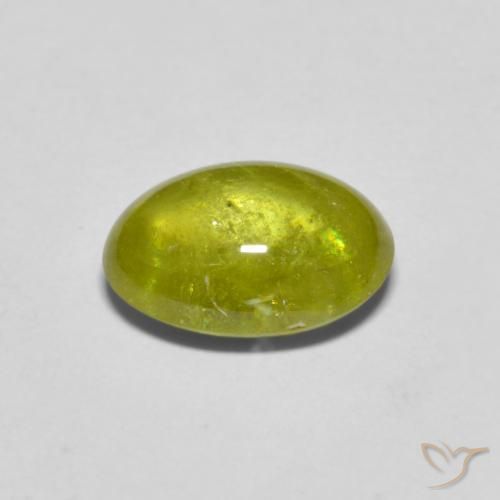 9,17 ctw natürlicher Warmes Erdgrün Sphene, Oval, Transparent