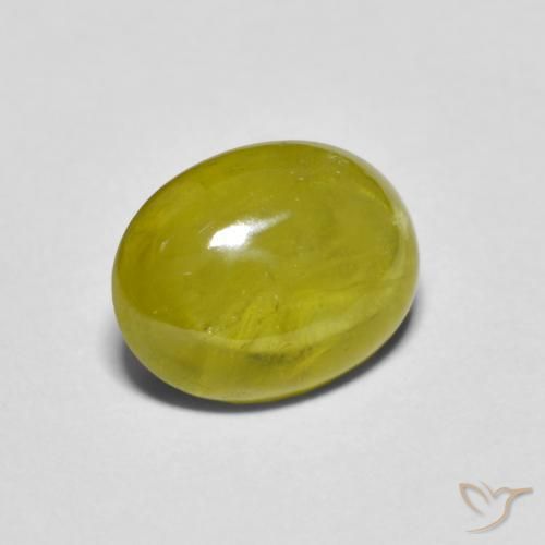 9,17 ctw natürlicher Warmes Waldgrün Sphene, Oval, Transparent