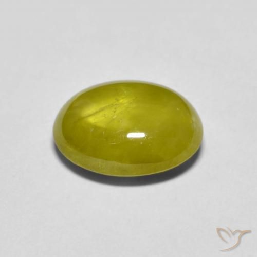 9,17 ctw natürlicher Warmes Waldgrün Sphene, Oval, Transparent