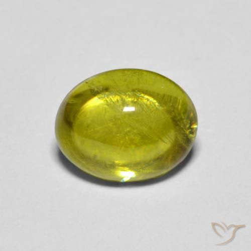 1.63ct Natürlicher gelblich-grün Sphene, Oval, Transparent