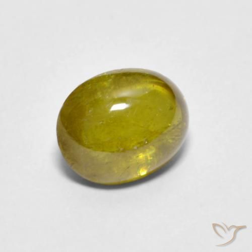 9,17 ctw natürlicher Dunkel gelb Sphene, Oval, Transparent