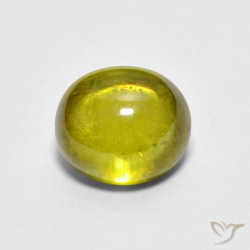 1.57ct Natürlicher Warmes Grün Sphene, Oval, Transparent