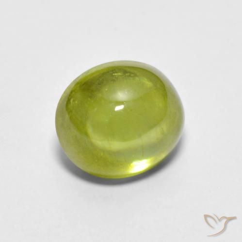 2.14ct Natürlicher Olivgrün Sphene, Oval, Transparent
