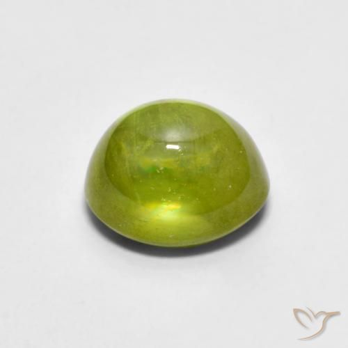 9,17 ctw natürlicher Olivgrün Sphene, Oval, Transparent