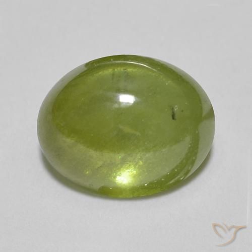 1.54ct Natürlicher Olivgrün Sphene, Oval, Lichtdurchlässig