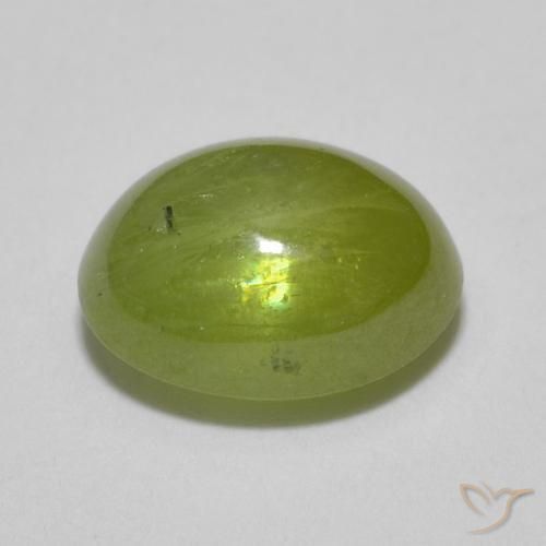 9,17 ctw natürlicher Olivgrün Sphene, Oval, Lichtdurchlässig