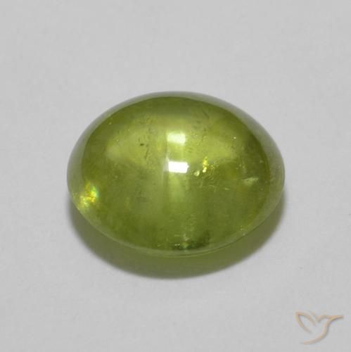 9,17 ctw natürlicher Olivgrün Sphene, Oval, Transparent