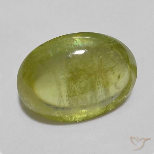 9,17 ctw natürlicher hellgrün Sphene, Oval, Transparent