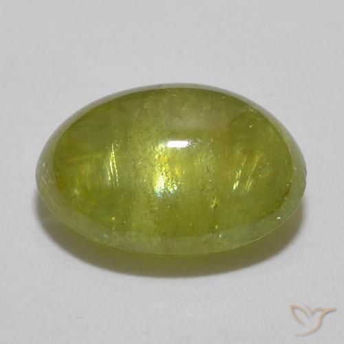9,17 ctw natürlicher hellgrün Sphene, Oval, Transparent