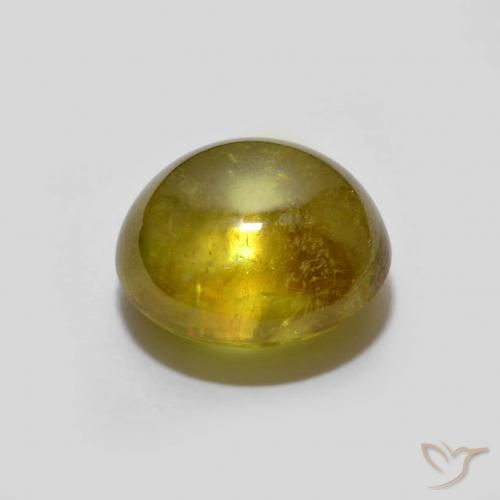 9,17 ctw natürlicher gelblich-grün Sphene, Oval, Transparent