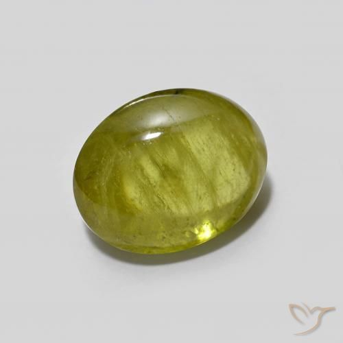 9,17 ctw natürlicher Warmes Erdgrün Sphene, Oval, Transparent