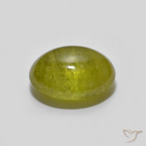 9,17 ctw natürlicher Warmes Erdgrün Sphene, Oval, Transparent
