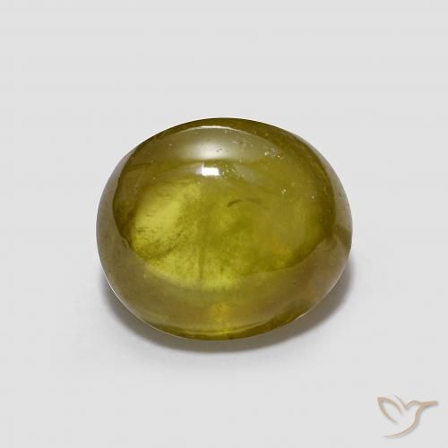 2.08ct Natürlicher gelblich-grün Sphene, Oval, Transparent
