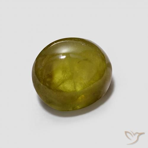 9,17 ctw natürlicher gelblich-grün Sphene, Oval, Transparent