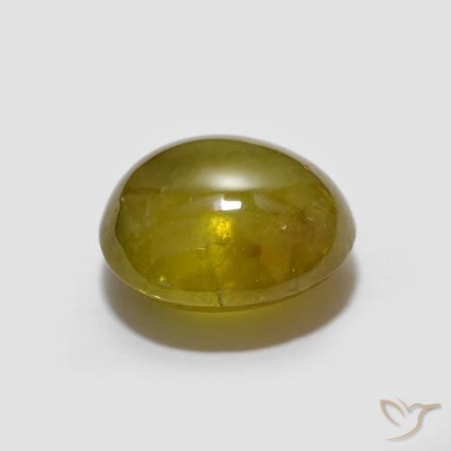 9,17 ctw natürlicher gelblich-grün Sphene, Oval, Transparent
