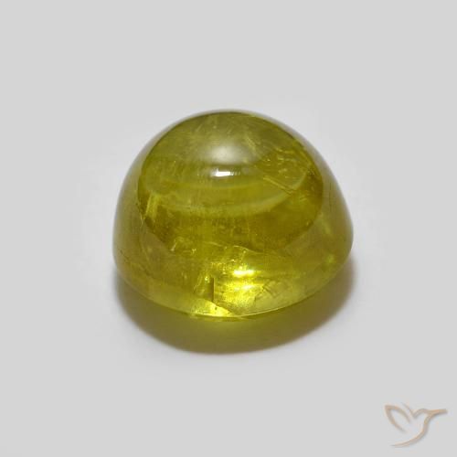 9,17 ctw natürlicher gelblich-grün Sphene, Oval, Transparent