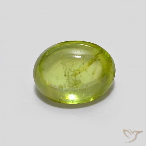 1.76ct Natürlicher Olivgrün Sphene, Oval, Transparent