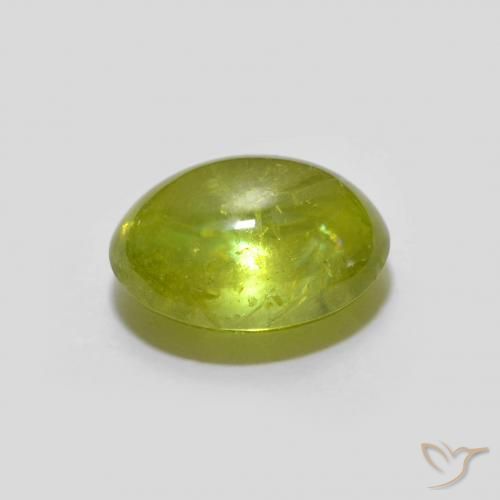 9,17 ctw natürlicher Olivgrün Sphene, Oval, Transparent