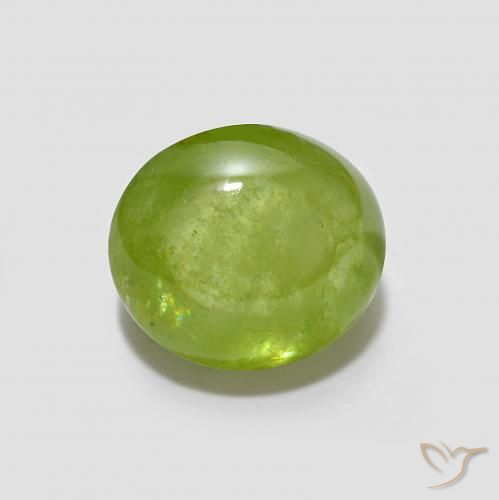 1.72ct Natürlicher Mittelgrün Sphene, Oval, Lichtdurchlässig