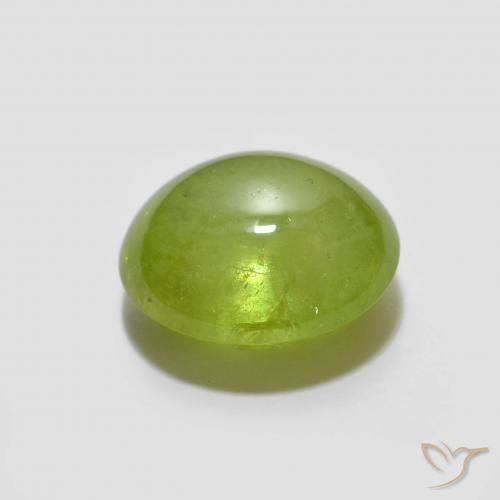 9,17 ctw natürlicher Mittelgrün Sphene, Oval, Lichtdurchlässig