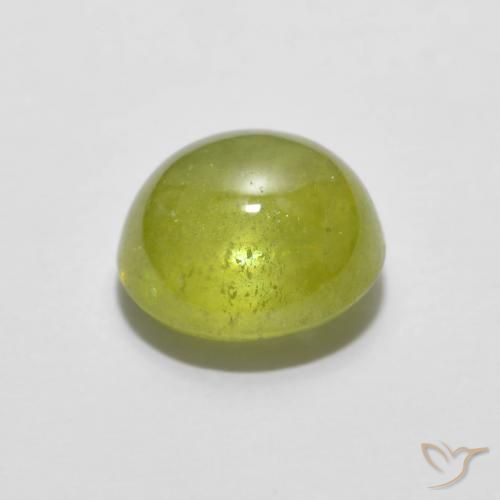 9,17 ctw natürlicher Mittelgelb Sphene, Oval, Transparent