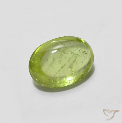 9,17 ctw natürlicher hellgrün Sphene, Oval, Transparent