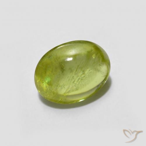 9,17 ctw natürlicher Olivgrün Sphene, Oval, Transparent