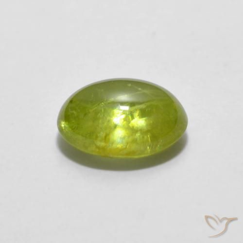 9,17 ctw natürlicher Olivgrün Sphene, Oval, Transparent