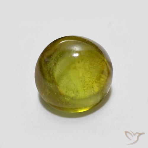 9,17 ctw natürlicher grünlich-gelb Sphene, Oval, Transparent