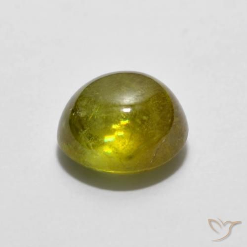 9,17 ctw natürlicher grünlich-gelb Sphene, Oval, Transparent