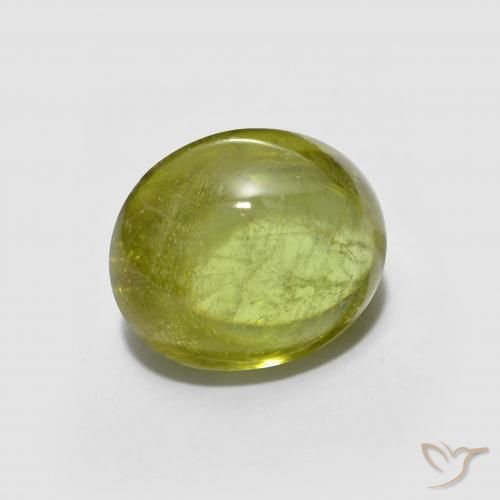 9,17 ctw natürlicher Mittelgelb Sphene, Oval, Transparent