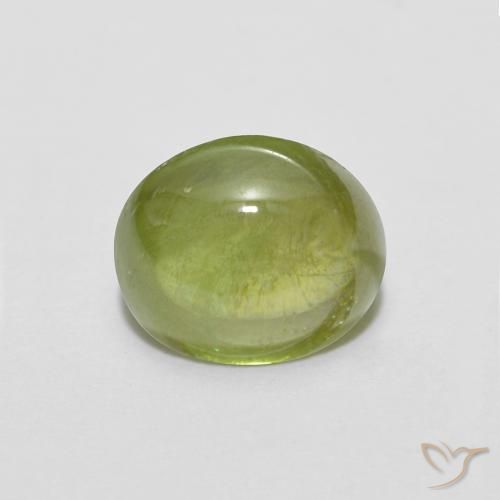 1.77ct Natürlicher Olivgrün Sphene, Oval, Lichtdurchlässig