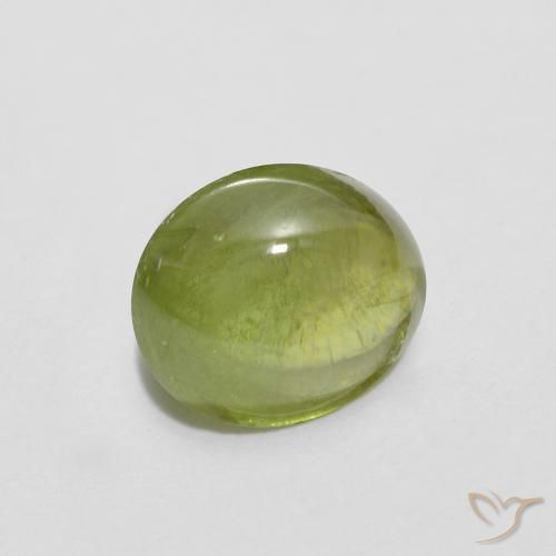 9,17 ctw natürlicher Olivgrün Sphene, Oval, Lichtdurchlässig