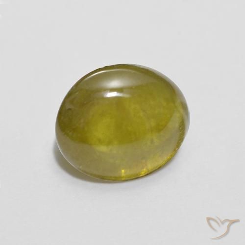 9,17 ctw natürlicher Zitronengelb Sphene, Oval, Lichtdurchlässig