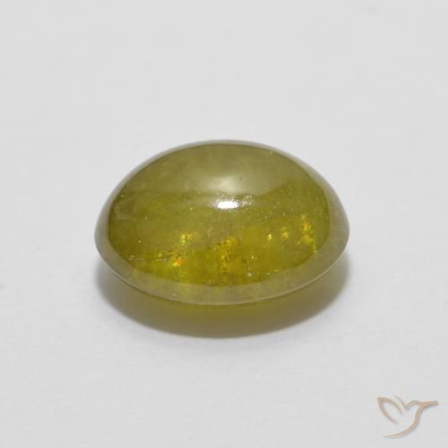 9,17 ctw natürlicher Zitronengelb Sphene, Oval, Lichtdurchlässig