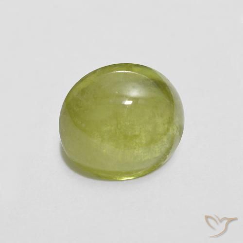 9,17 ctw natürlicher Olivgrün Sphene, Oval, Lichtdurchlässig