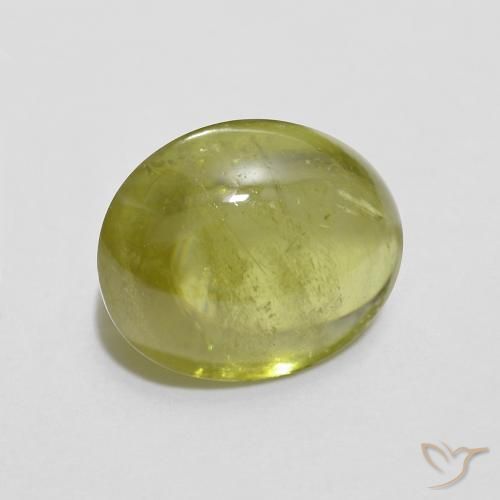 9,17 ctw natürlicher hellgrün Sphene, Oval, Transparent