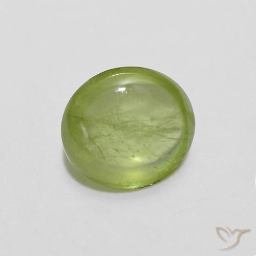 9,17 ctw natürlicher Mittelgrün Sphene, Oval, Transparent