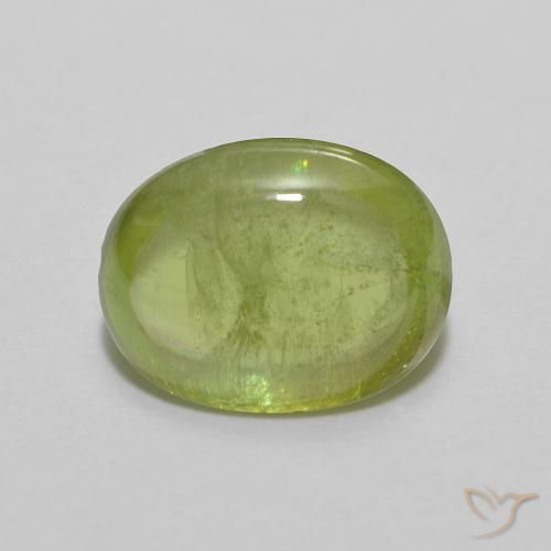 1.89ct Natürlicher Mittelgrün Sphene, Oval, Transparent