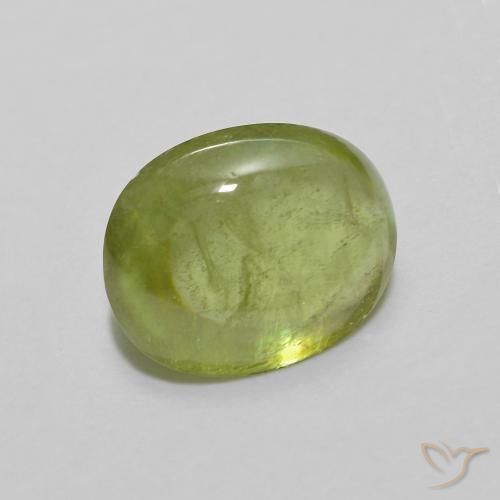 9,17 ctw natürlicher Mittelgrün Sphene, Oval, Transparent