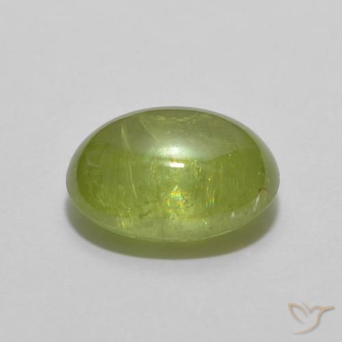 9,17 ctw natürlicher Mittelgrün Sphene, Oval, Transparent