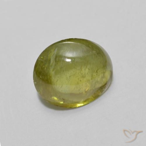 9,17 ctw natürlicher Warmes Waldgrün Sphene, Oval, Transparent