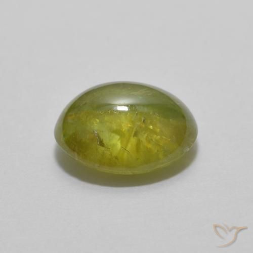 9,17 ctw natürlicher Warmes Waldgrün Sphene, Oval, Transparent
