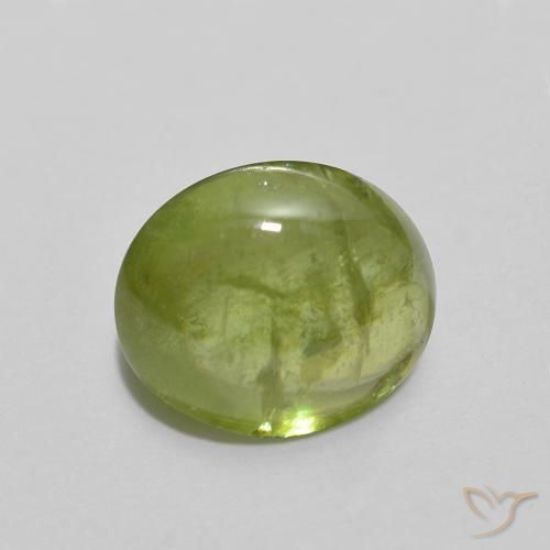 9,17 ctw natürlicher Mittelgrün Sphene, Oval, Transparent