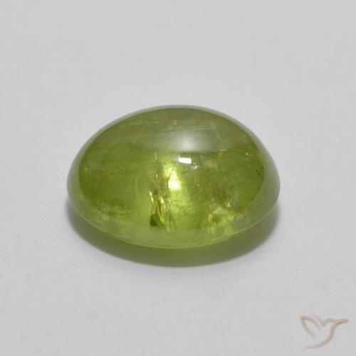 9,17 ctw natürlicher Mittelgrün Sphene, Oval, Transparent