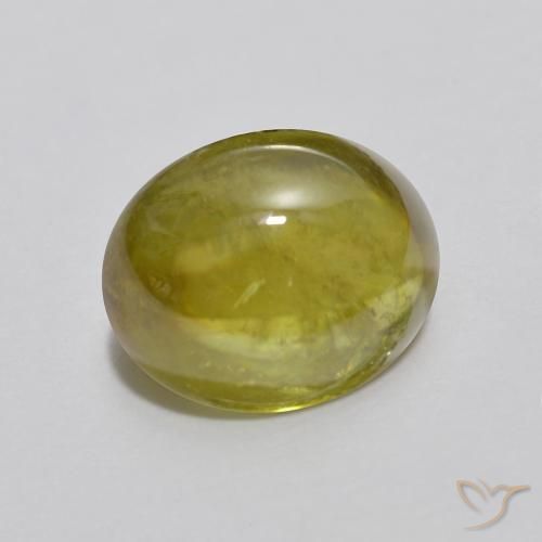 9,17 ctw natürlicher Mittelgrün Sphene, Oval, Transparent