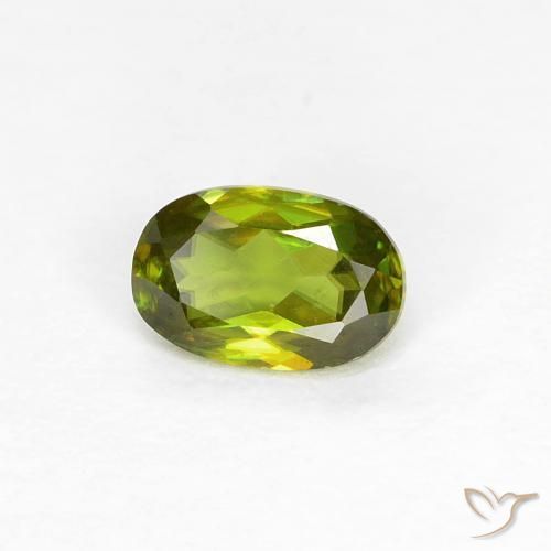 9,17 ctw natürlicher Medium Dark-Green Sphene, Oval, VS
