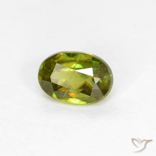 9,17 ctw natürlicher Medium Dark-Green Sphene, Oval, VS